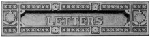 Antique Black Iron Letter Box