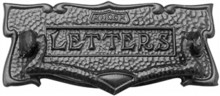 Antique Black Iron Postal Knocker